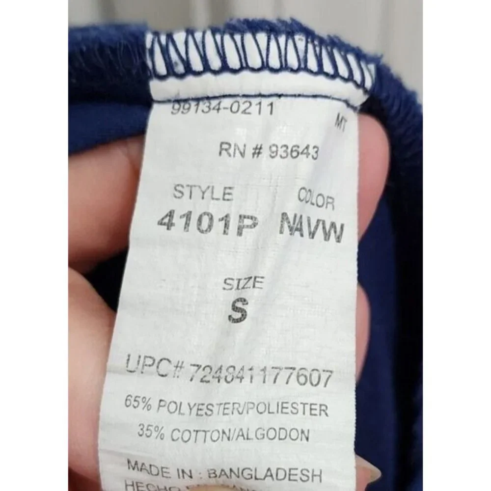 x2 Cherokee Workwear Pull On Scrub Pants Style‎ 4101P Solid Navy Blue Size Small